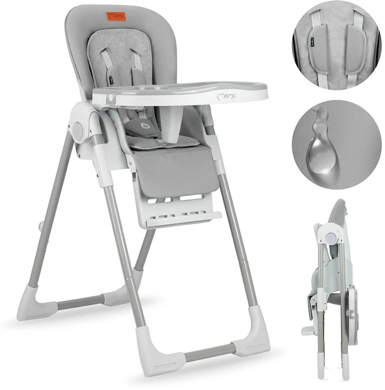 Стільчик для годування MoMi GWAJU light gray